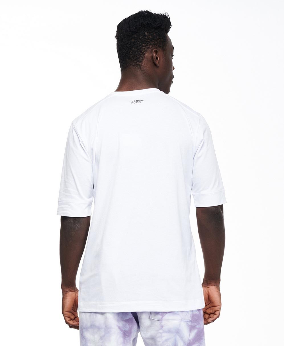leukh white t-shirt p/coc me stampa lost my mind