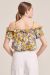 floral cropped top strapless me tirantakia made in italy