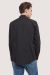 mauro black shirt with mao korean neck made in italy
