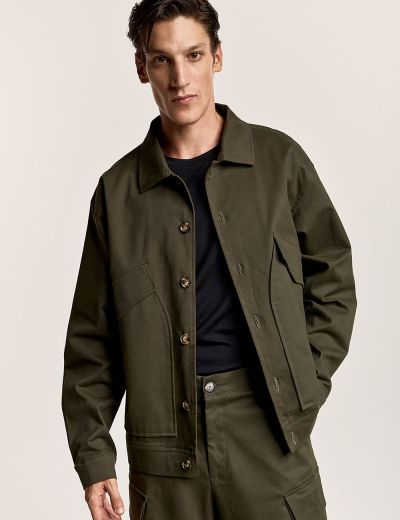 Overshirt jacket καπαρντίνα με μεγάλες τσέπες