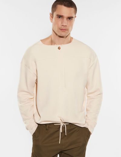 Off white sweatshirt with stitched detailing