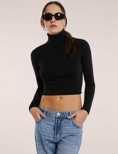 Cropped top πουλόβερ ζιβάγκο