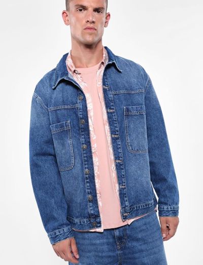 Denim jacket με μεγάλες τσέπες