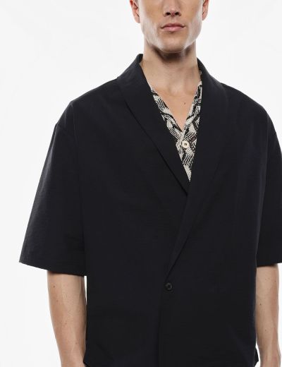 Κιμόνο κοντομάνικο blazer με 3/4 μανίκι