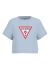 galazia azure guess iconic triangle print women collection boxy fit tshirts fall winter 2024