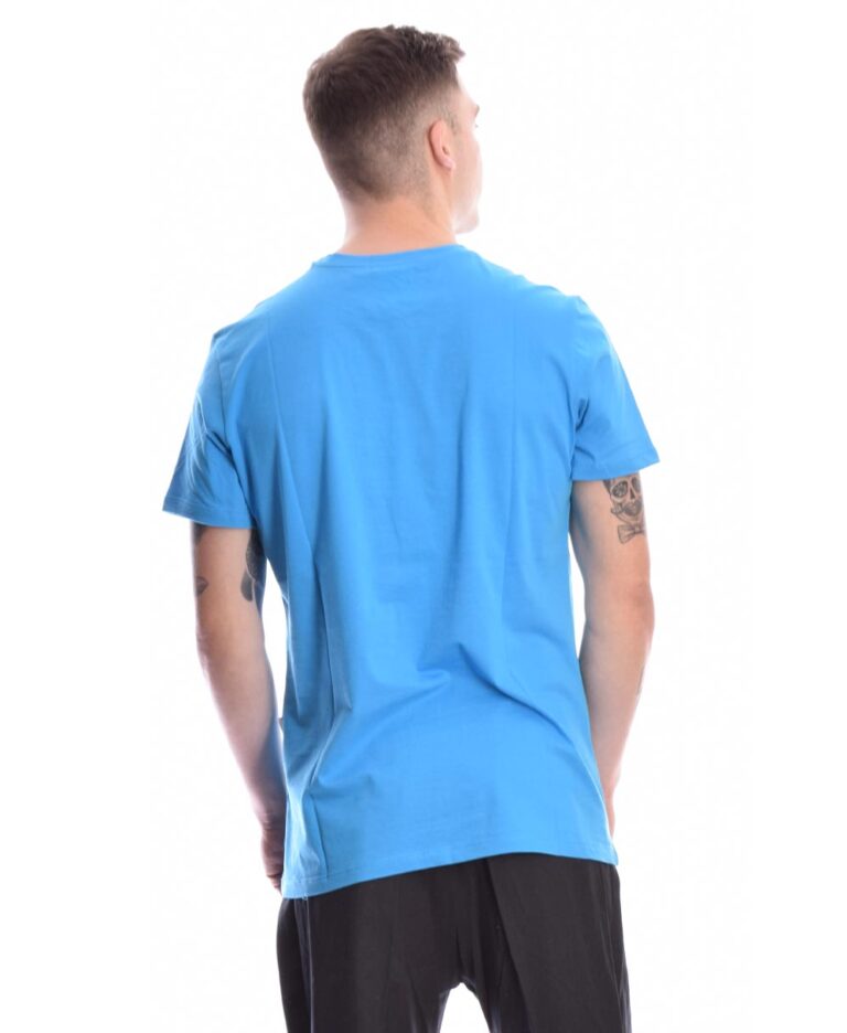 blue azzuro mple hlektrik t-shirt italiko imperial me nekrokefalh cheap monday