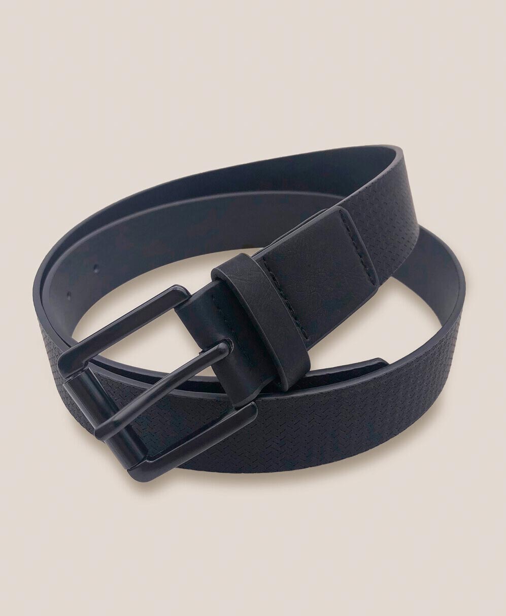maurh black leather belt made in italy 2021