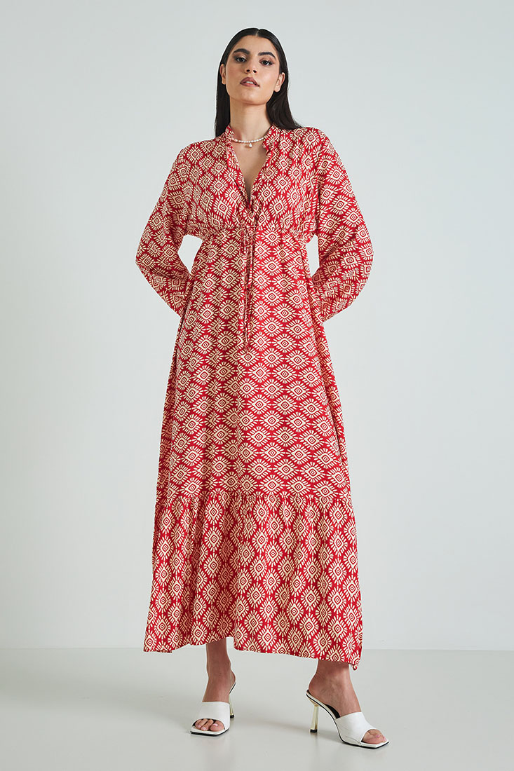 indian red maxi summer dress cento 2023