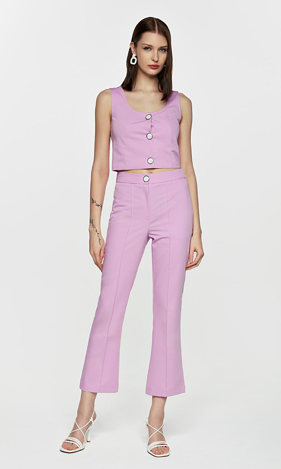 roz pink women pants cropped pants summer 2024 collection