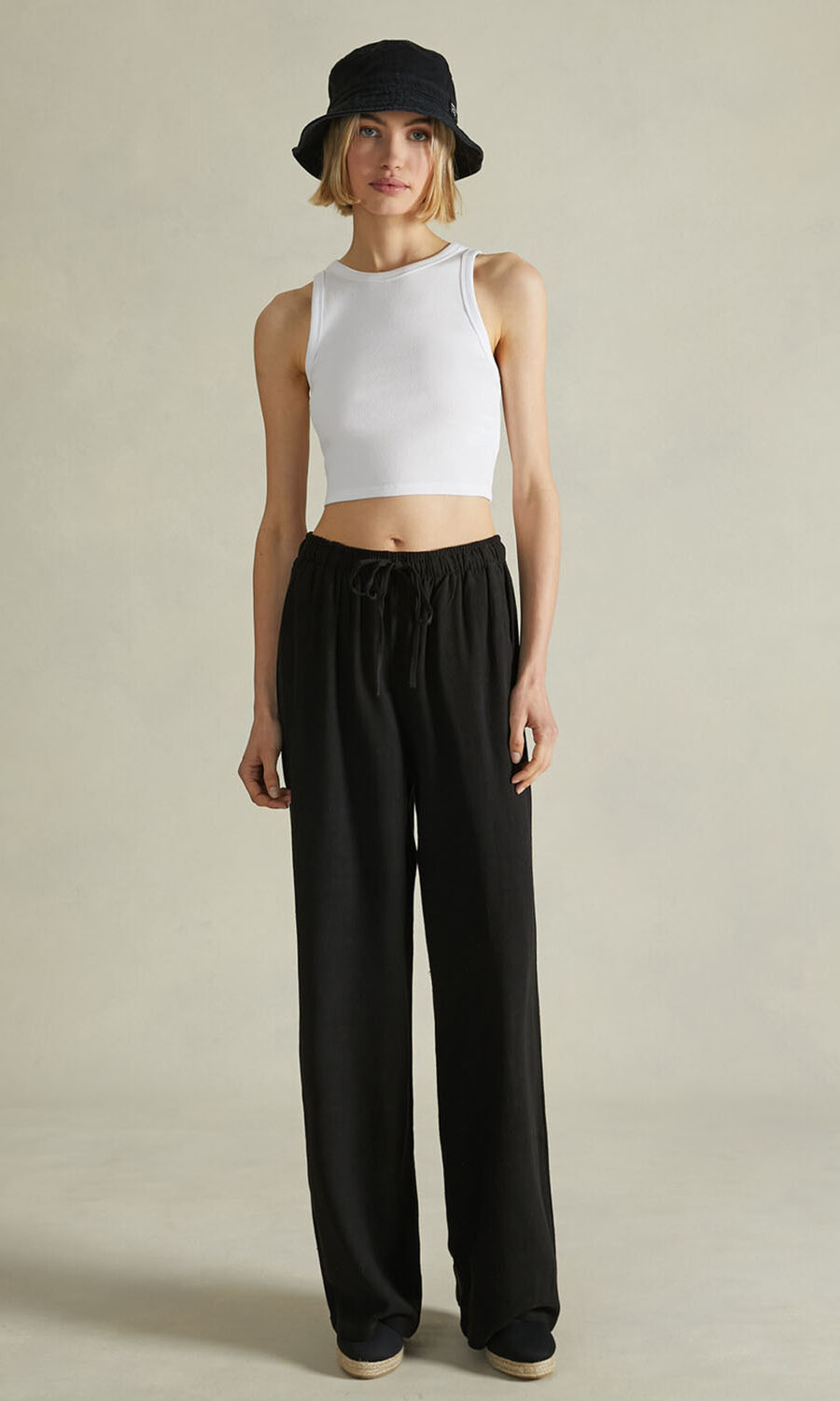 black linen pants made in italy summer 2024