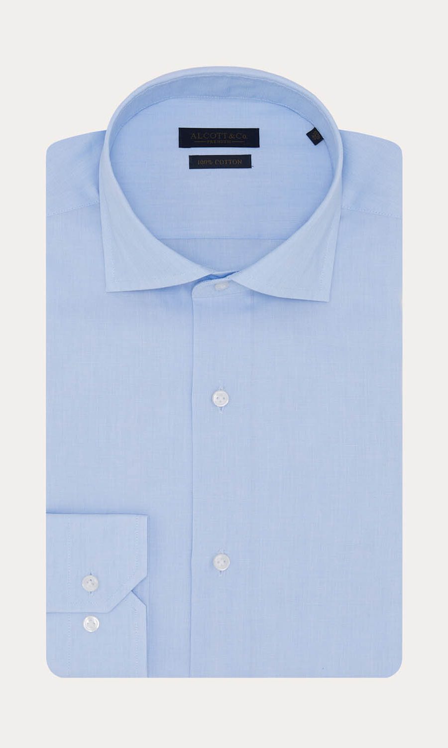 medium azzure semi french slim fit shirt made in italy 2024