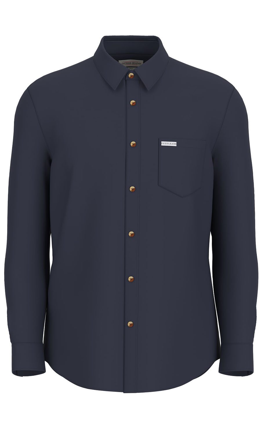 blue navy skouro mple slim fit poukamiso fall winter collection 2024