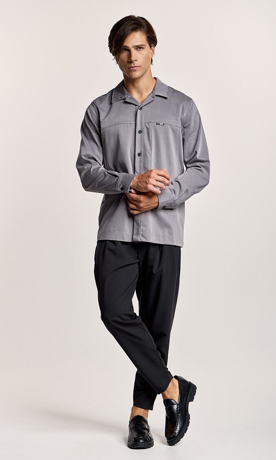 grey overshirt picoc essentials 2024 fall winter collection