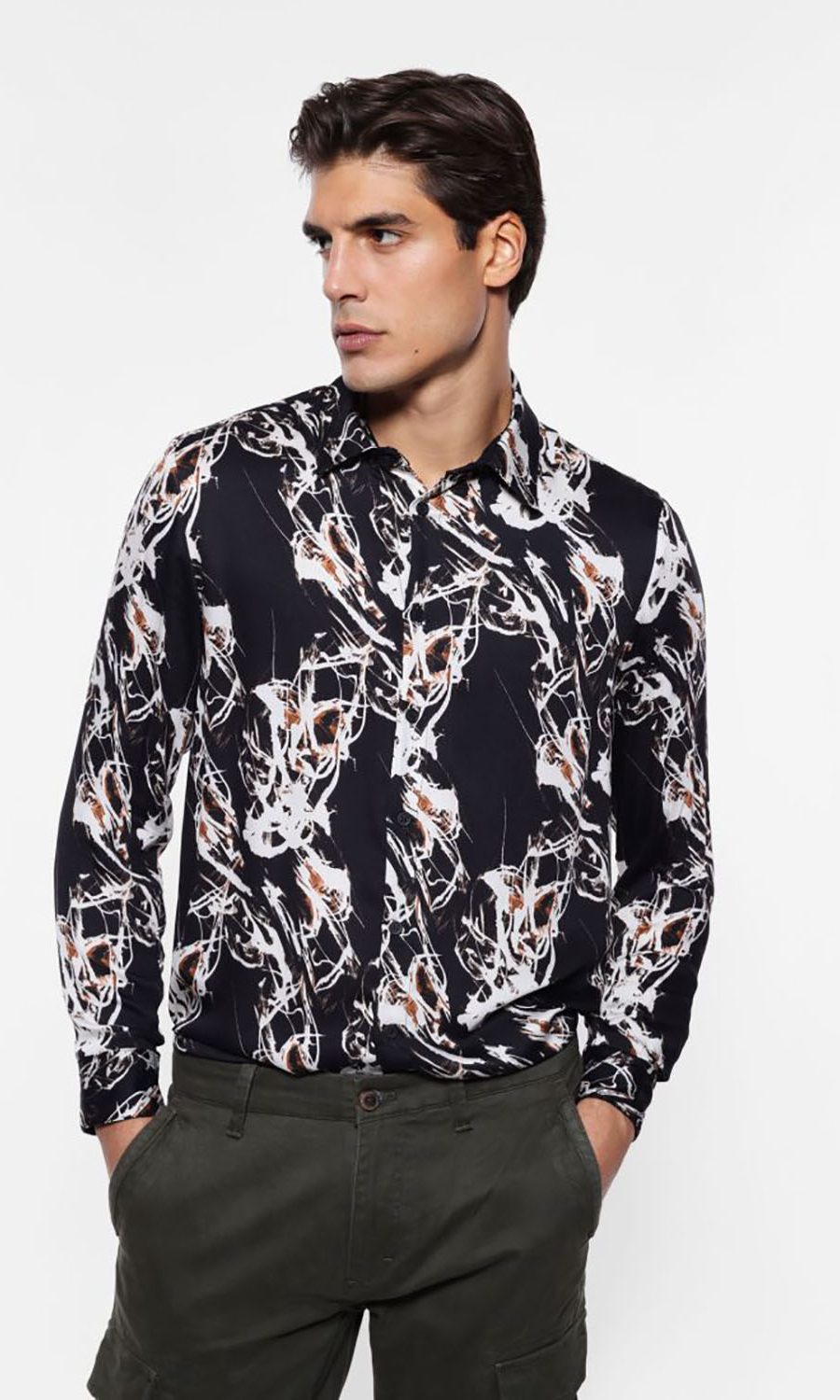 abstract art shirt made in italy 2024 fall winter collection imperial fashion