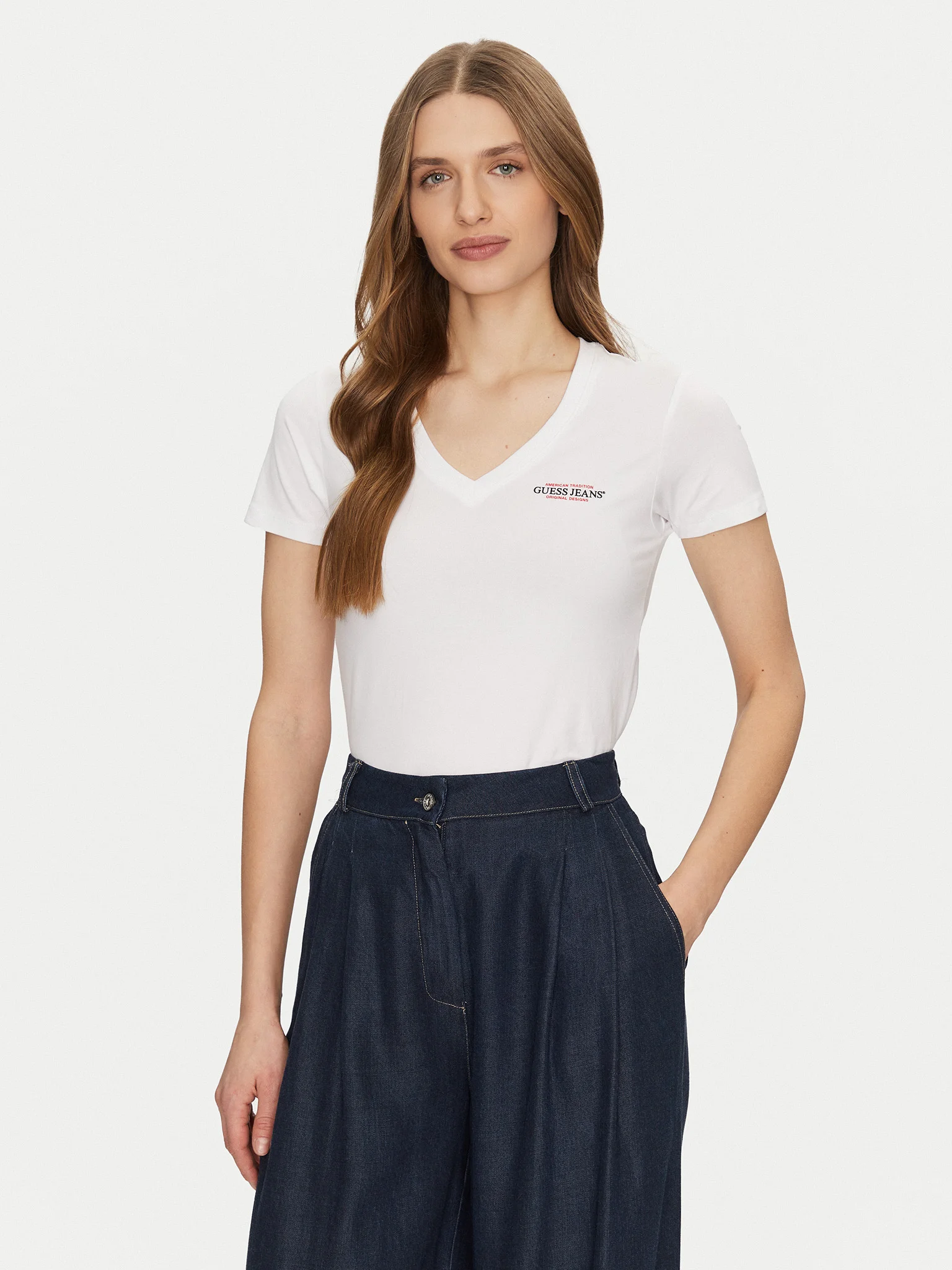  Guess jeans βαμβακερό μπλουζάκι slim fit 2025