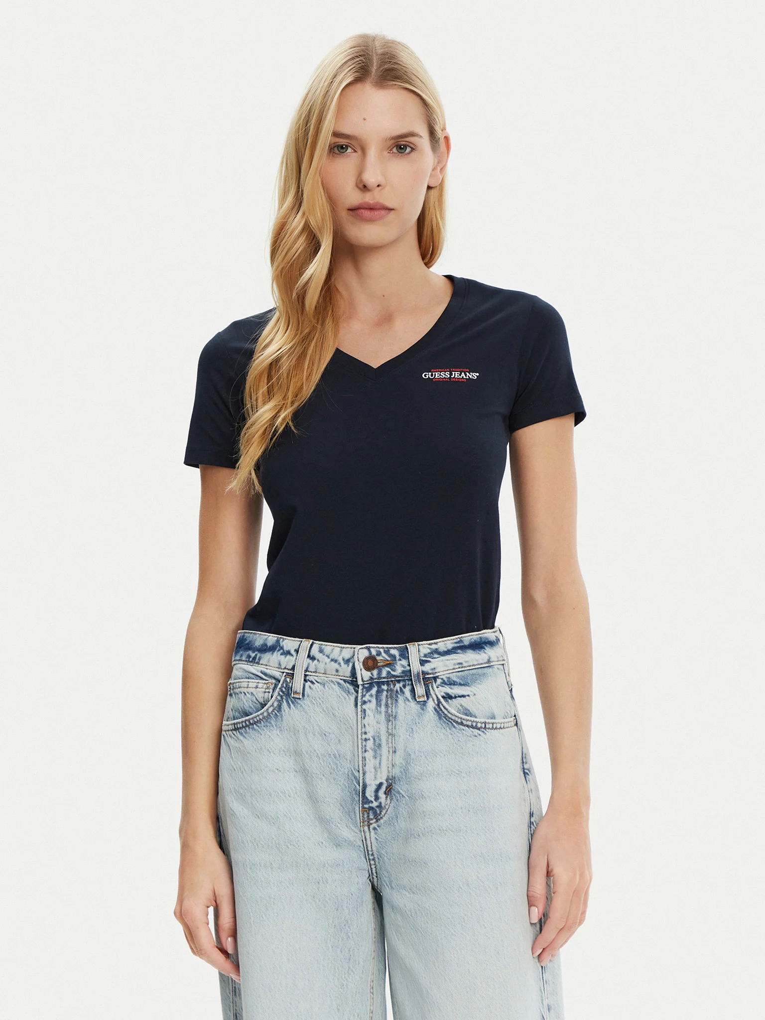  Guess jeans βαμβακερό μπλουζάκι slim fit 2025